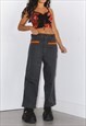 Y2K CARGO WIDE LEG TROUSERS VINTAGE BAGGY PANTS