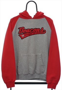 Vintage Deacons Spellout Grey Hoodie Womens
