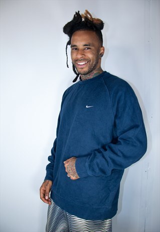 NIKE BLUE EMBROIDED SWEATSHIRT