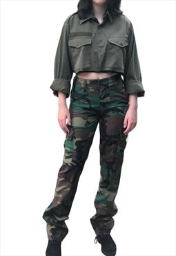 Cargo Army Camo Trousers - Y2K deadstock