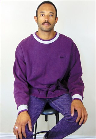 90S CLASSIC SPORTSWEAR SWOOSH FADED PURPLE SWEATSHIRT