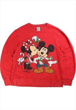Vintage 90's Disney Sweatshirt Christmas Mickey Minnie