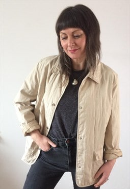 Vintage 90s Cream Quilted Jacket