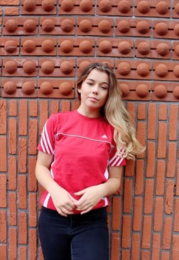 Vintage Adidas Red Sports T-Shirt