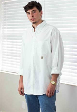 DEADSTOCK NEW VINTAGE TOMMY HILFIGER SHIRT LOGO 90S X 12.3