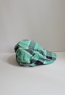 Adjustable Green Plaid Flat Cap Newsboy Gatsby Golf Beret Ha