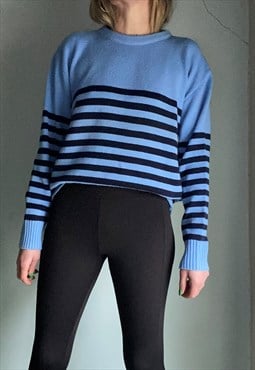 Vintage Blue Stripe Sweater