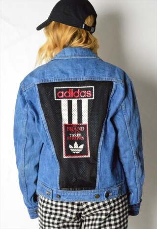REWORKED VINTAGE 90S DENIM JACKET X ADIDAS