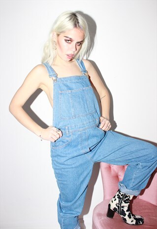 VINTAGE 90S BLUE DENIM DUNGAREES