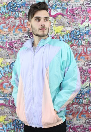 VINTAGE 90S SHELL JACKET / WINDBREAKER. UNISEX SPORTSWEAR.