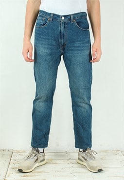 Vintage 505 Mens W36 L30 Regular Straight Jeans Denim Pants
