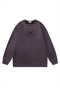 Utility sweatshirt velvet feel jumper grunge gorpcore top 