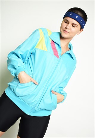 VINTAGE 70'S RETRO ATHLEISURE SPORTS THIN JACKET