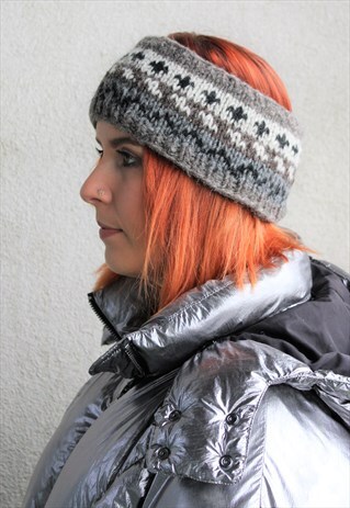 BOHO WINTER HEADBAND GREY