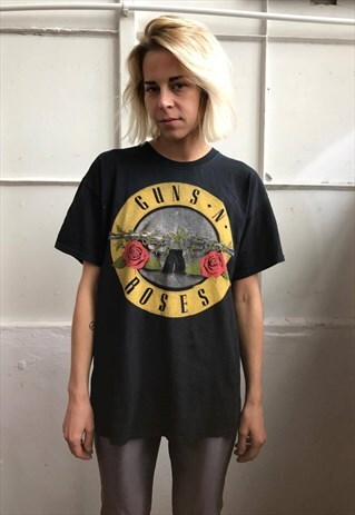 VINTAGE 90' COOL UNISEX BLACK GUNS N' ROSES T-SHIRT