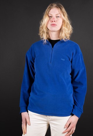 VINTAGE FILA 1/4 ZIP FLEECE TOP