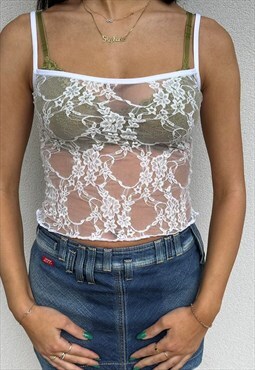 Lace Cami in White