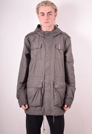 ADIDAS MENS VINTAGE JACKET XL GREY 90S