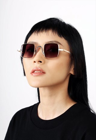 GRAPE SQUARE GOLD SUNGLASSES