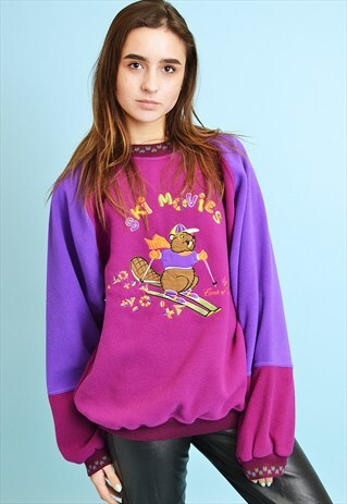 COOL 90'S RETRO NOVELTY OVERSIZED SLOUCHY SWEATSHIRT