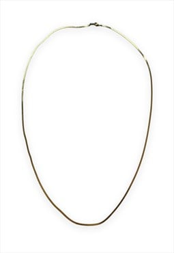 Vintage Necklace Flat Chain Gold plated