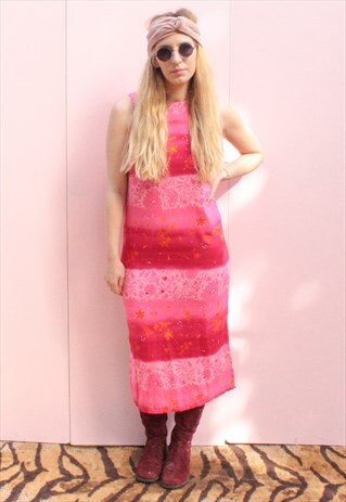 VINTAGE 90'S FLORAL HIPPIE DRESS