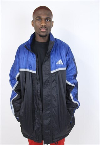 VINTAGE 90S ADIDAS BLACK SPORTS JACKET