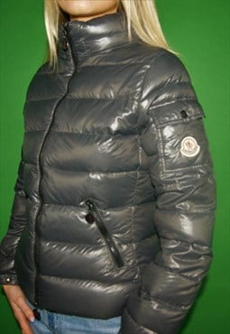 Vintage Moncler Puffer Jacket / Coat, Grey Youths Size Large