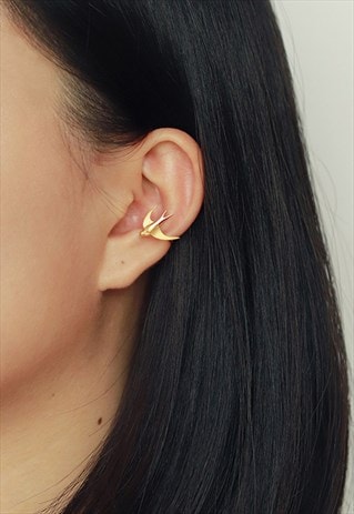 GOLD SWALLOW EAR CLIP