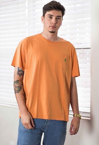VINTAGE POLO RALPH LAUREN T-SHIRT LOGO 90S XL 6.7