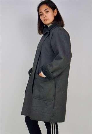 VINTAGE 90'S FAUX SHEARLING COAT