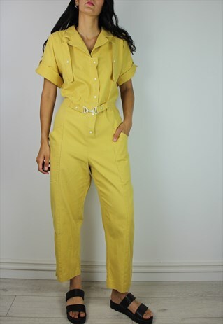 VINTAGE UTILITY JUMPSUIT W BUCKLE DETAIL