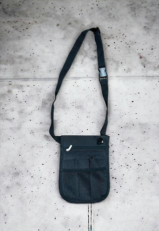 Vintage Y2K Black Utility Mesh Shoulder Bag