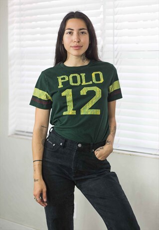 VINTAGE POLO RALPH LAUREN T-SHIRT LOGO 90S X 5.5