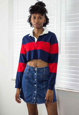 VINTAGE POLO RALPH LAUREN CROP TOP LOGO 90S X 9.2