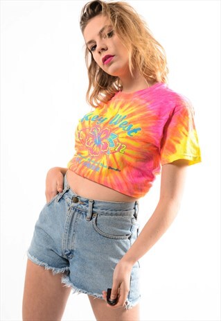 VINTAGE TIE DYE FLORIDA KEY WEST FESTIVAL TEE SHIRT