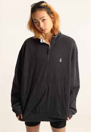 VINTAGE NAUTICA EMBROIDERED LOGO 1/4 ZIP SWEATSHIRT