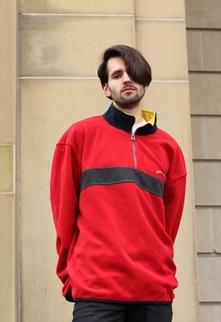 VINTAGE 90S TOMMY HILFIGER FLEECE QUARTER ZIP