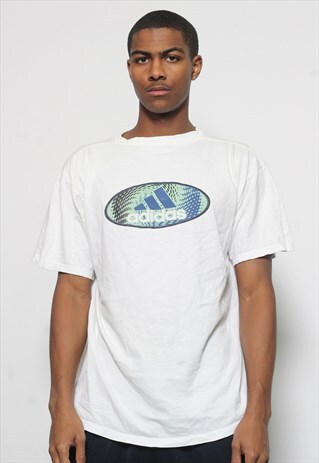 VINTAGE ADIDAS LOGO T-SHIRT WHITE