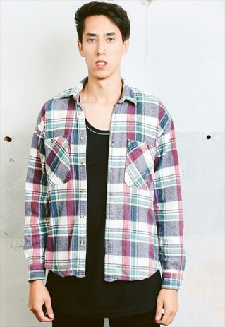 VINTAGE THICK PLAID SHIRT