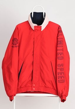 Neo International Vintage Windbreaker Hoodie Jacket Red