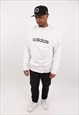 VINTAGE ADIDAS WHITE SPELL OUT SWEATSHIRT