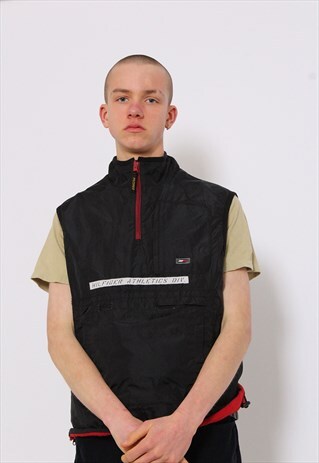 VINTAGE TOMMY HILFIGER REVERSIBLE 1/4 ZIP GILLET