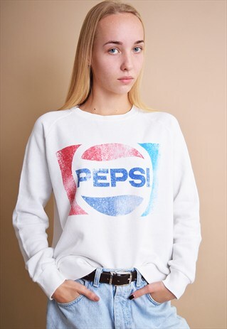 COOL 90'S PEPSI MINIMALIST OVERSIZED NEUTRAL JUMPER TOP