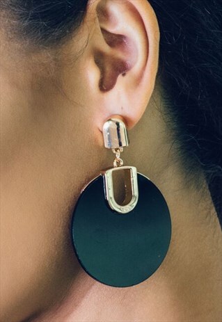 STATEMENT GEOMETERIC MODERN HOOP EARRINGS