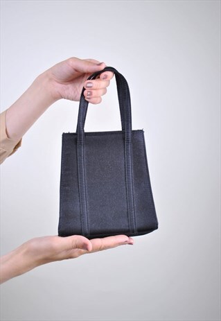 90S BLACK MINI BAG, VINTAGE PHONE MAKE UP BAG