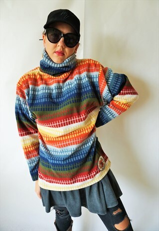 VINTAGE FLEECE JUMPER PULLOVER SWEATER SWEATSHIRT RUN JACKET