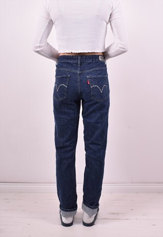 LEVI'S WOMENS VINTAGE JEANS W30 L32 NAVY BLUE 90'S