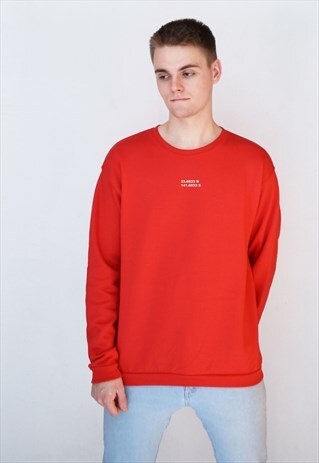 RED COORDINATES (WHITE) SWEATSHIRT