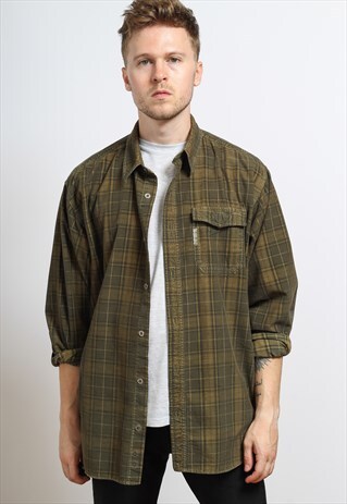 VINTAGE CORDUROY SHIRT GREEN